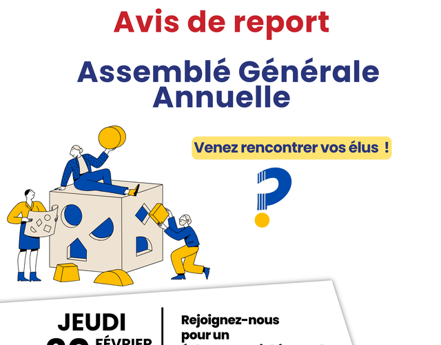 Avis de Report de l'Assemblée Générale Annuelle du CPEF "Les p'tits cerfs-volants"